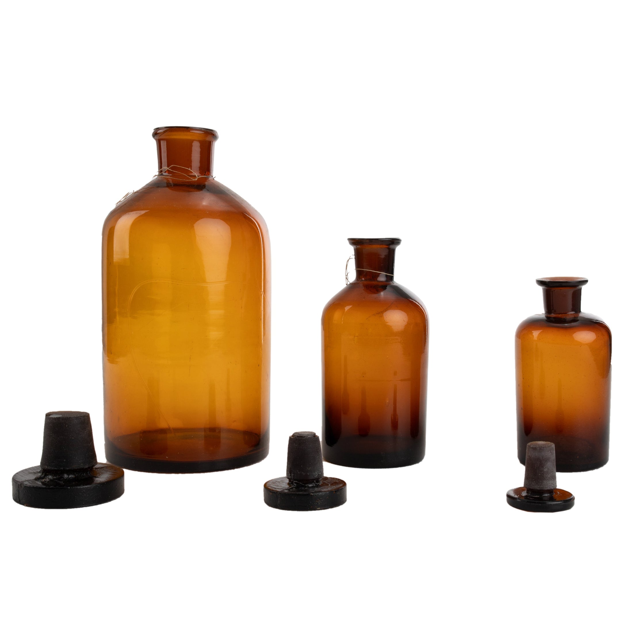 Czech Glass Round Bottle Set 3pc [5 sets/unit]